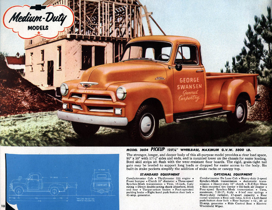 1954 Chevrolet Trucks Brochure Page 35